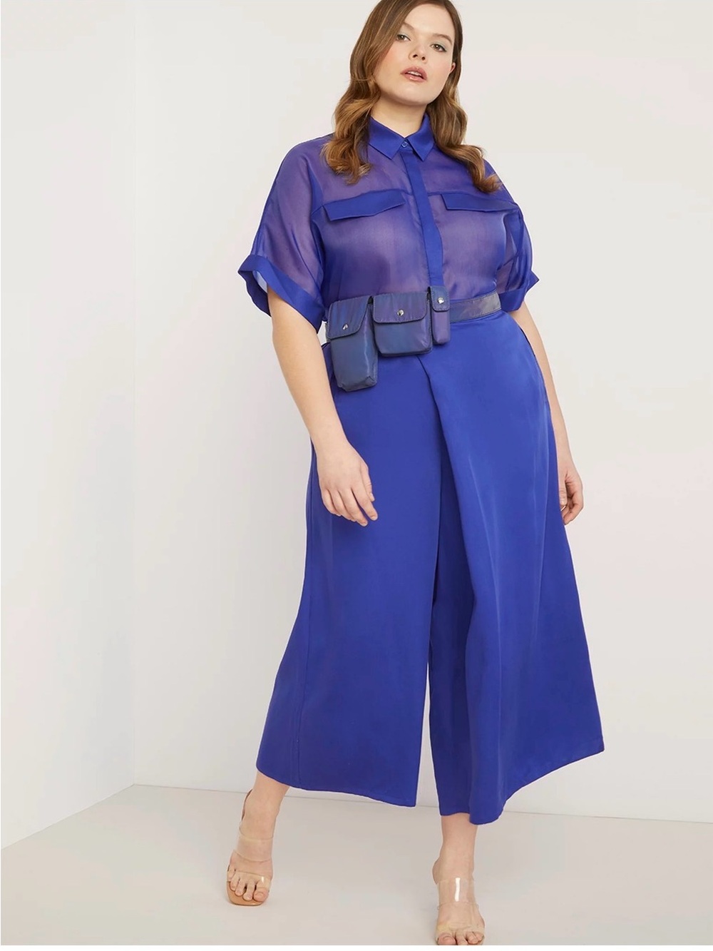 NWT Eloquii X Priscilla Ono Blue Belt W/ Utility Pouches